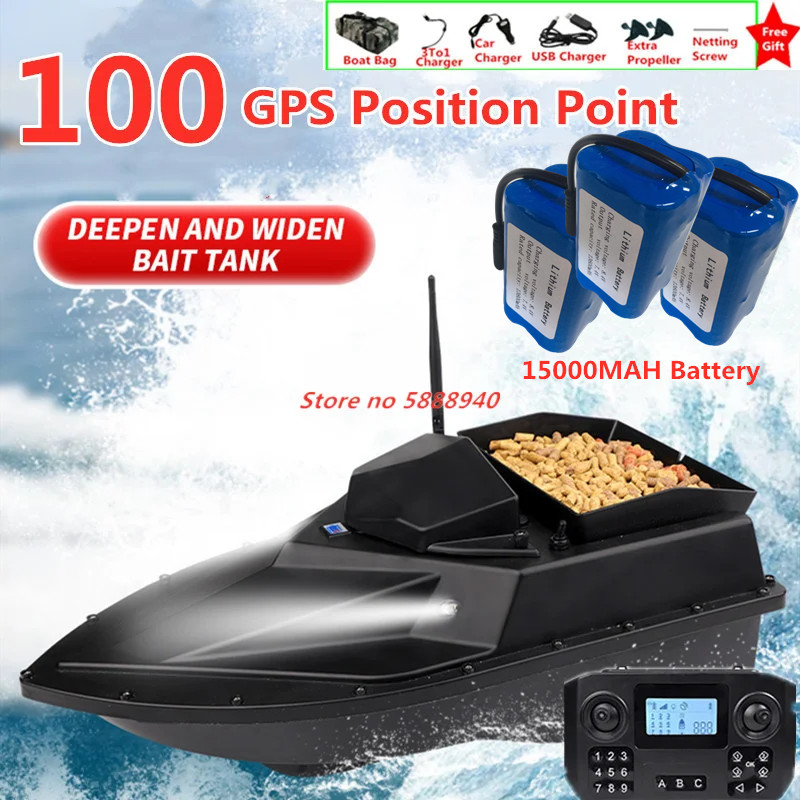 Fishing Hook Size - เรือตกปลาบังคับวิทยุ รุ่น 100GPS Position RC Fishing