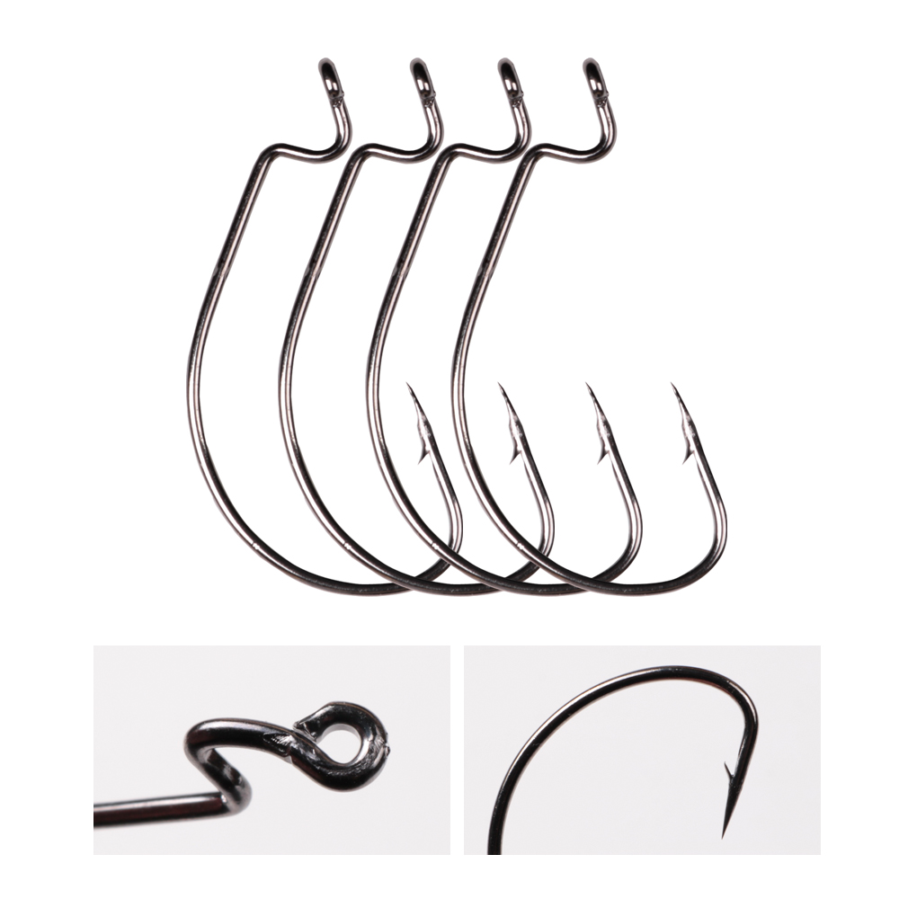 LUSHAZER 10 ชิ้น/ล็อตตะขอตกปลา - Fishing Hook Offset บทวิจารณ์และราคา