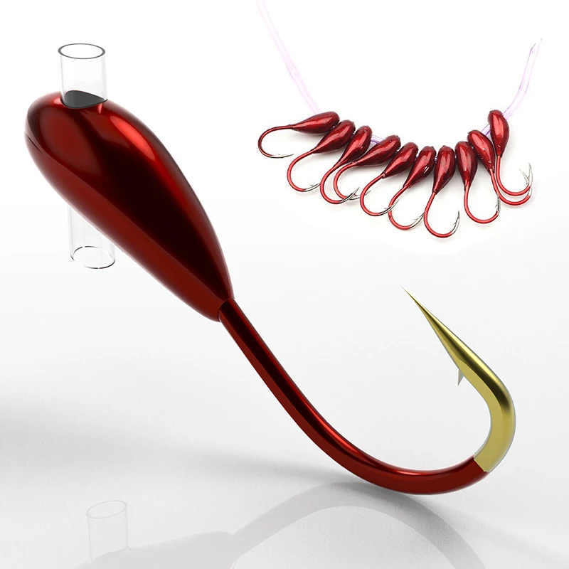 10/20PCS ฤดูหนาวตะขอตกปลาน้ําแ - Fishing Hook Offset บทวิจารณ์และราคา