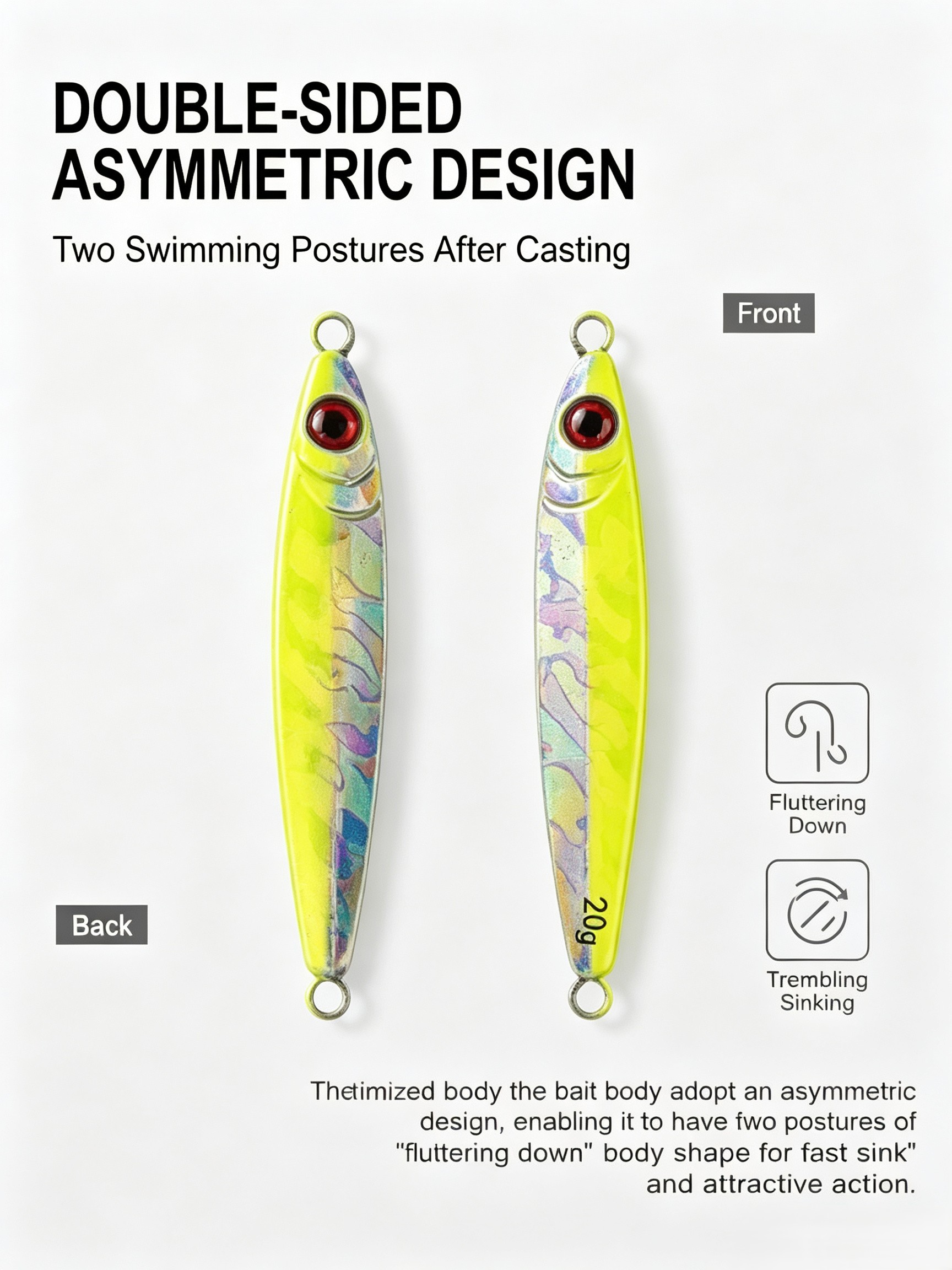 ชุดเหยื่อจิ๊กโลหะ 3 ชิ้น แบบจม - Fishing Hook Treble บทวิจารณ์และราคา